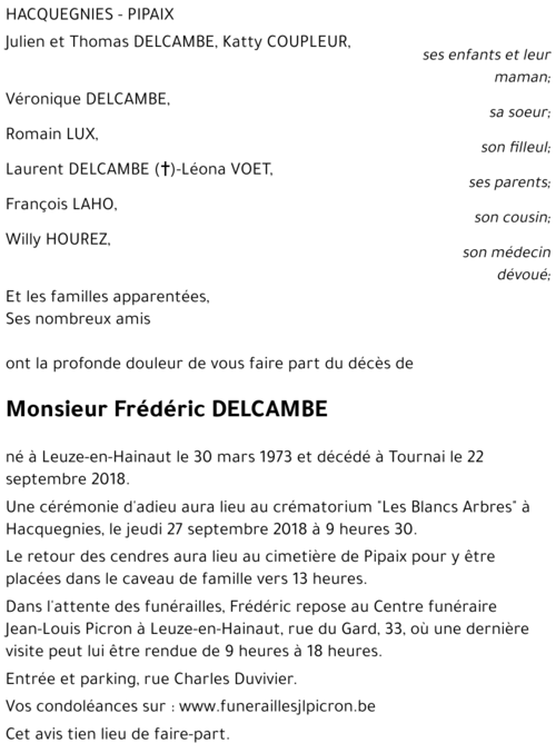 Frédéric DELCAMBE