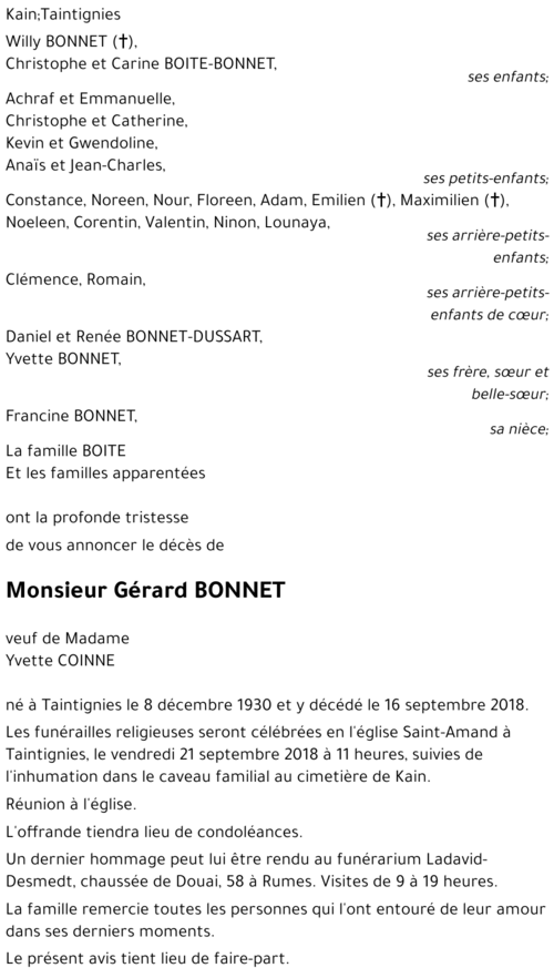 Gérard BONNET