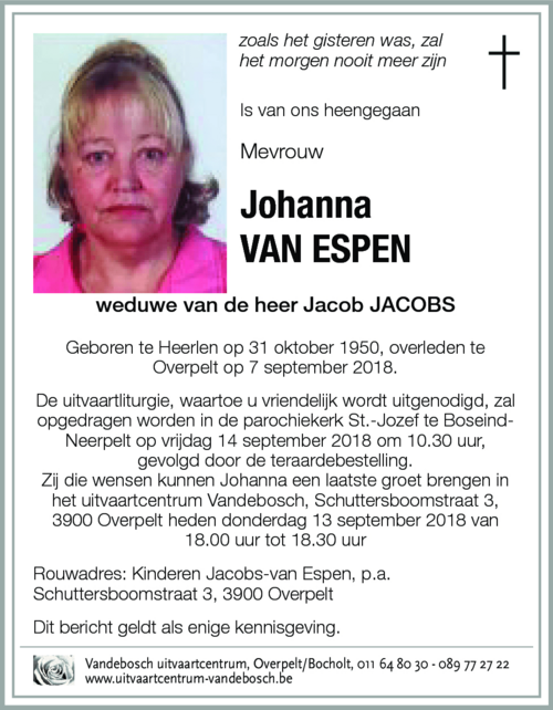 Johanna VAN ESPEN