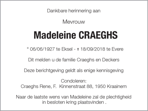 Madeleine Craeghs
