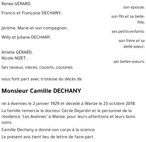 Camille DECHANY