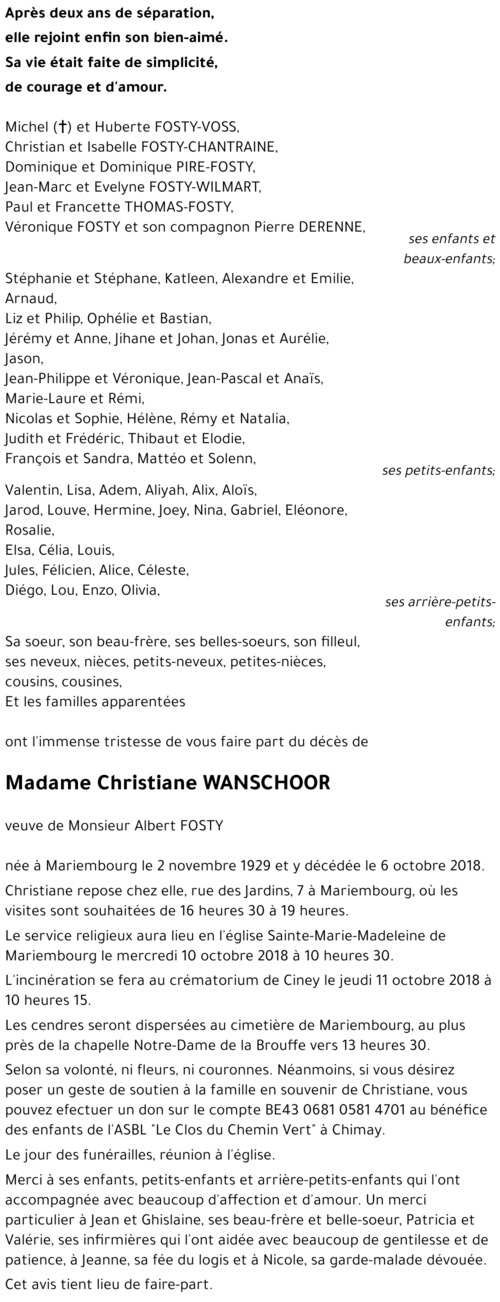 Christiane WANSCHOOR