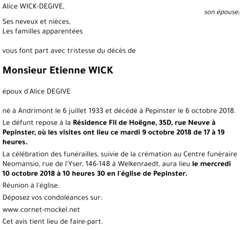 Etienne WICK