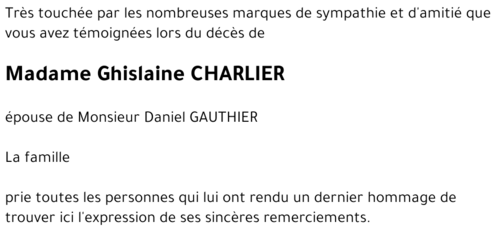 Ghislaine CHARLIER