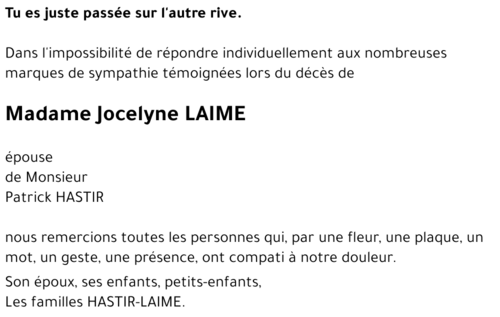 Jocelyne LAIME 