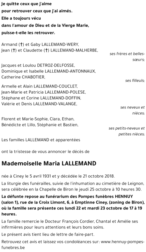 Maria LALLEMAND