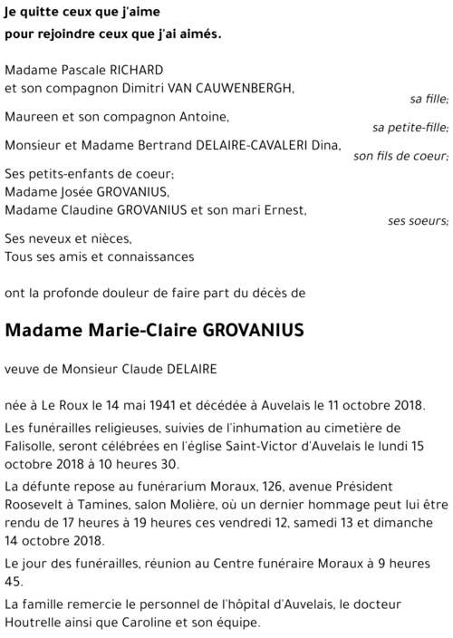 Marie-Claire GROVANIUS