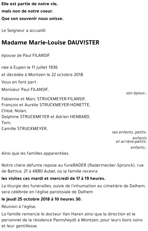 Marie-Louise DAUVISTER