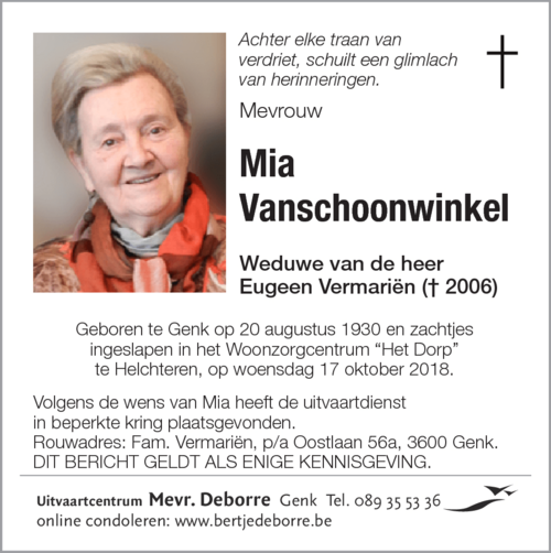 Mia Vanschoonwinkel