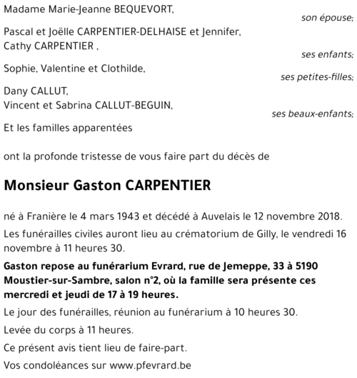 Gaston CARPENTIER