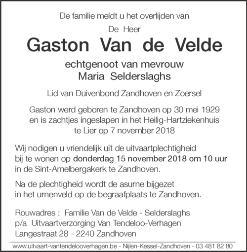 Gaston Van de Velde