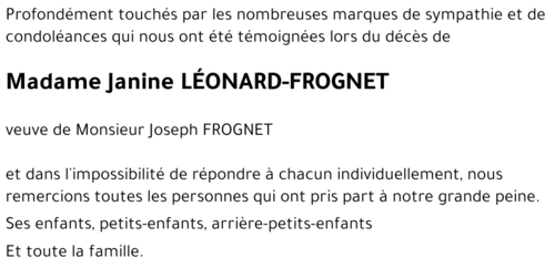 Janine LÉONARD-FROGNET