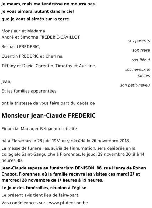 Jean-Claude FREDERIC