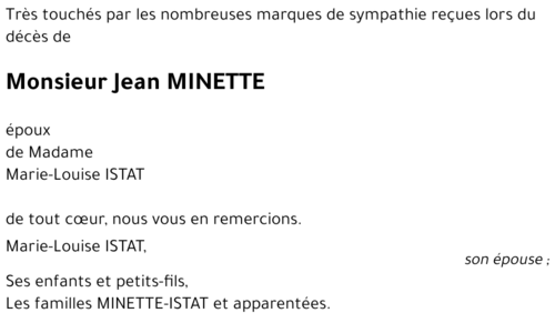 Jean MINETTE