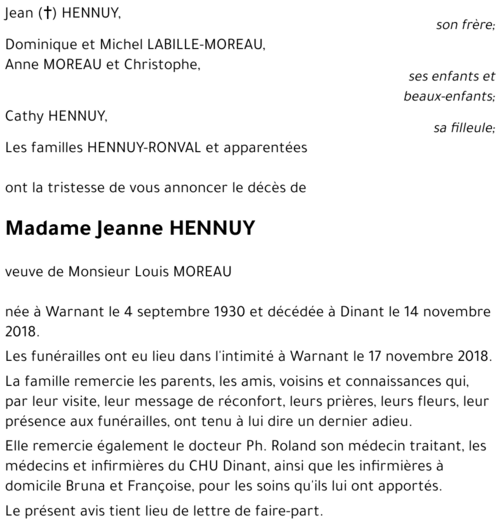 Jeanne HENNUY
