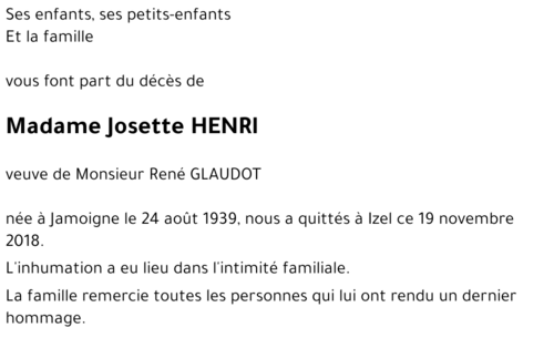 Josette HENRI
