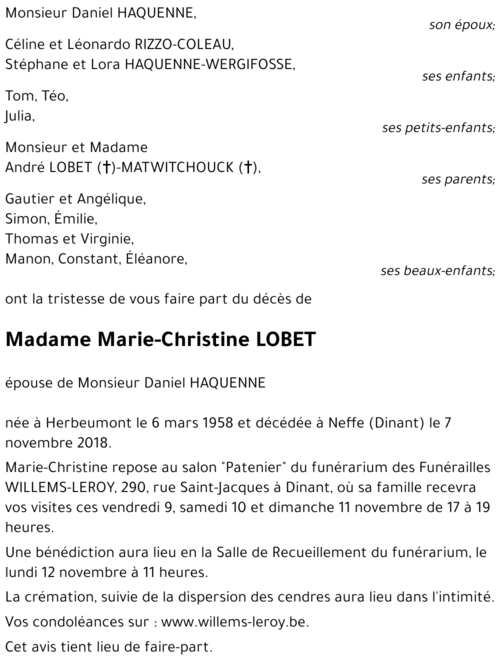Marie-Christine LOBET