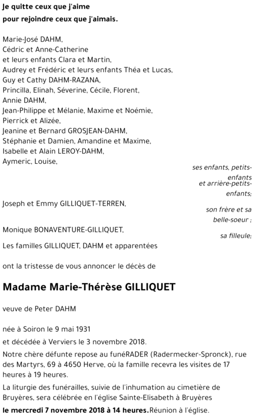 Marie-Thérèse GILLIQUET