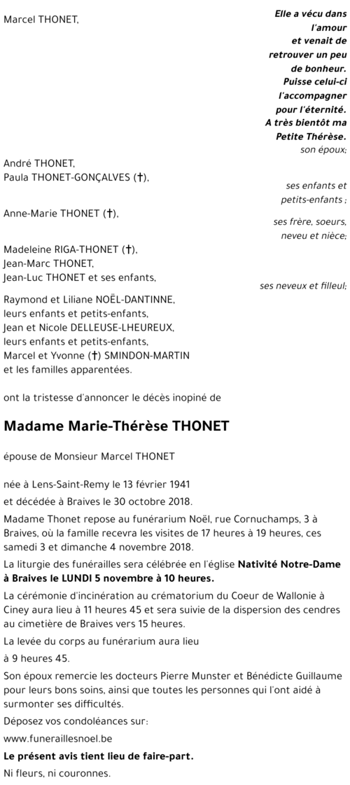 Marie-Thérèse THONET
