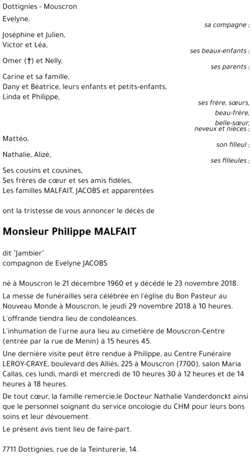 Philippe MALFAIT