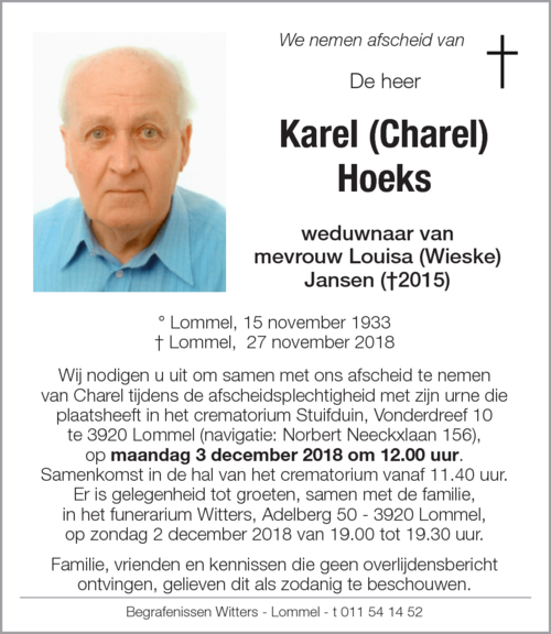Karel (Charel) Hoeks