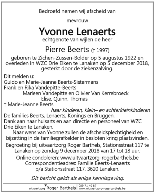 Yvonne Lenaerts