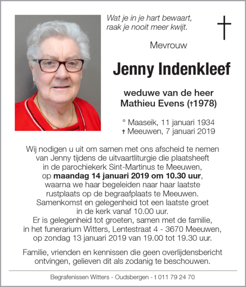 Jenny Indenkleef