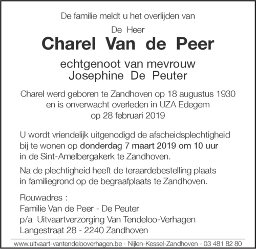 Charel Van de Peer