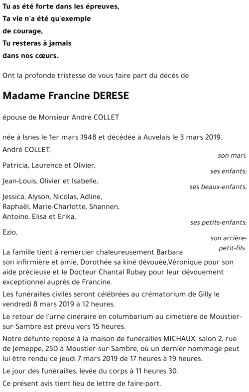 Francine DERESE