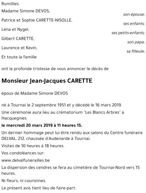 Jean-Jacques CARETTE
