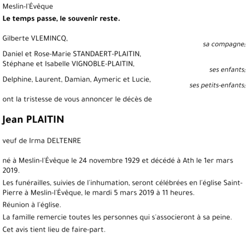 Jean PLAITIN