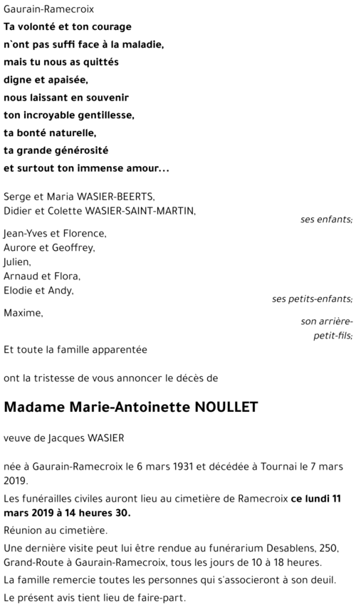 Marie-Antoinette NOULLET