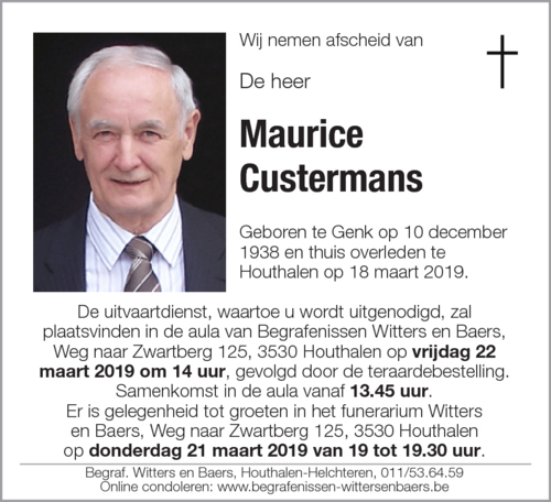 Maurice Custermans