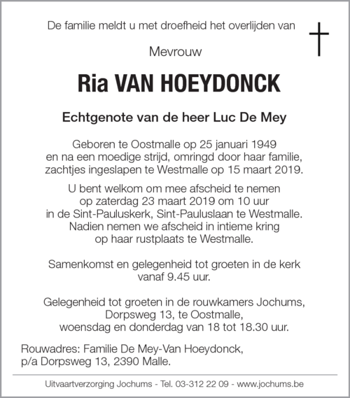 Ria Van Hoeydonck