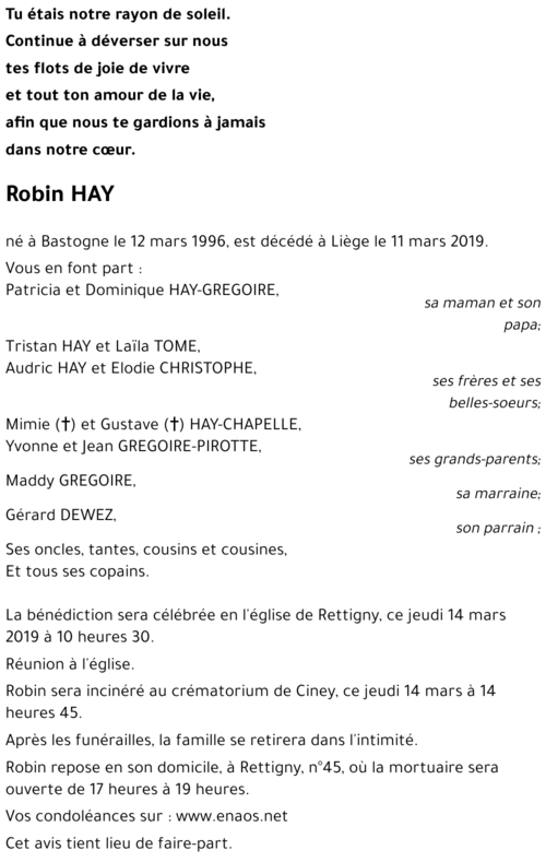 Robin HAY