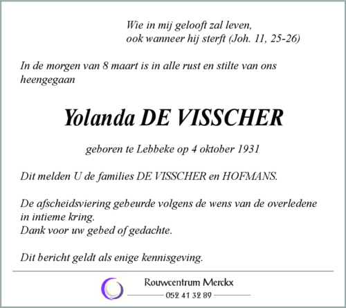 Yolanda De Visscher