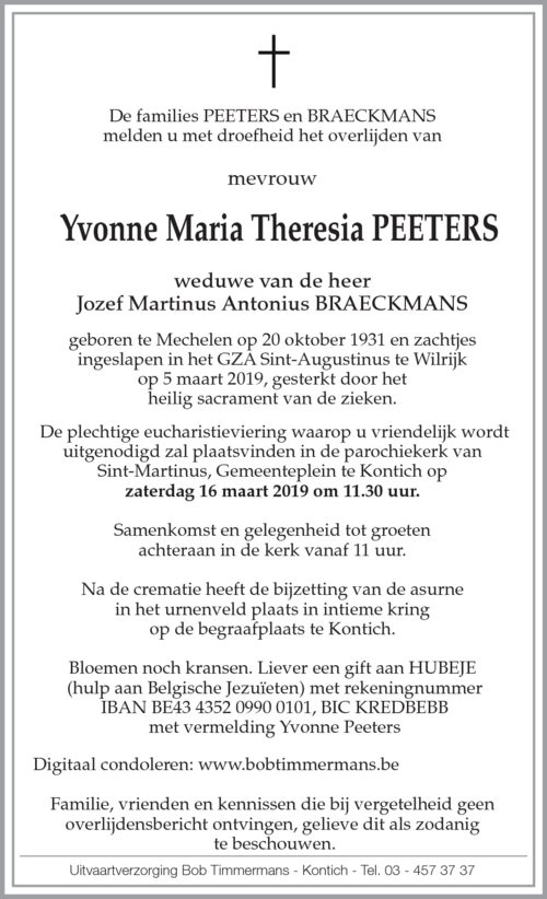 Yvonne Maria Theresia Peeters
