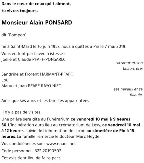 Alain PONSARD