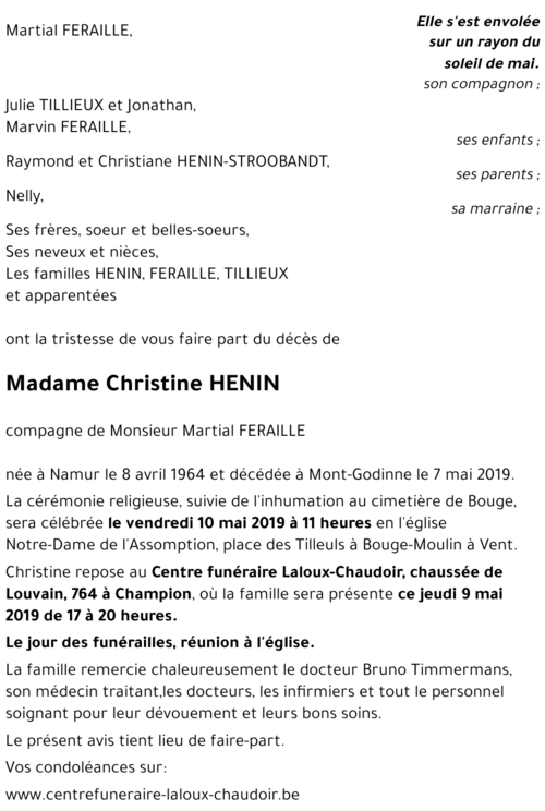 Christine HENIN