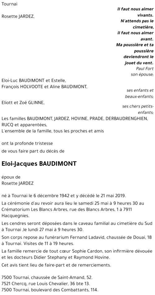 Eloi-Jacques BAUDIMONT