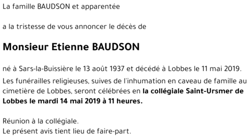 Etienne BAUDSON
