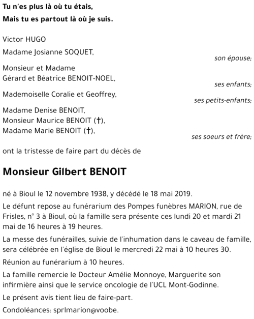 Gilbert BENOIT