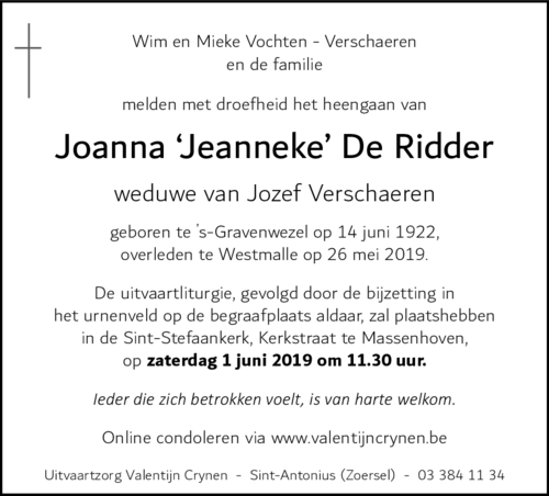 Joanna De Ridder