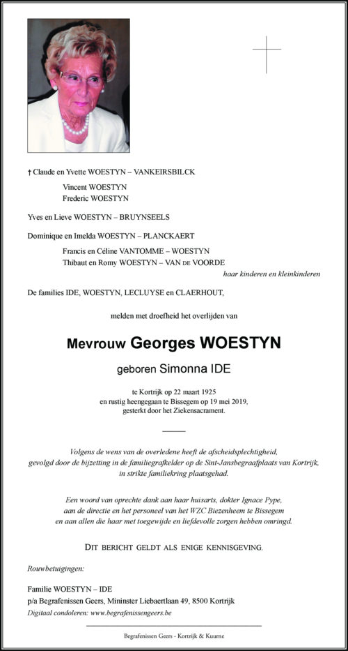 Simonne WOESTYN - IDE