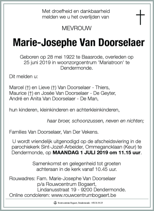 Marie-Joseph Van Doorselaer