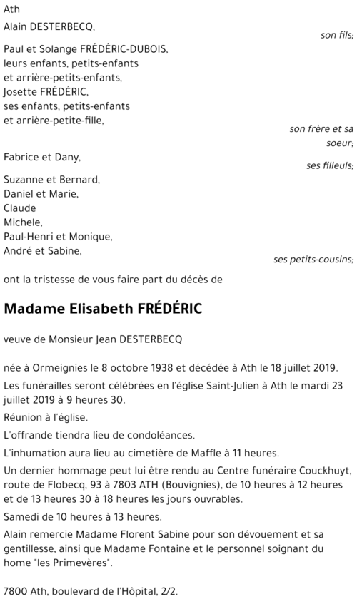 Elisabeth FRÉDÉRIC