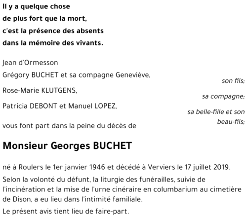 Georges BUCHET