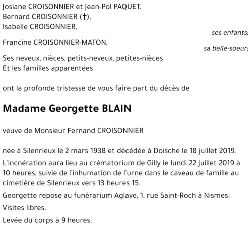 Georgette BLAIN