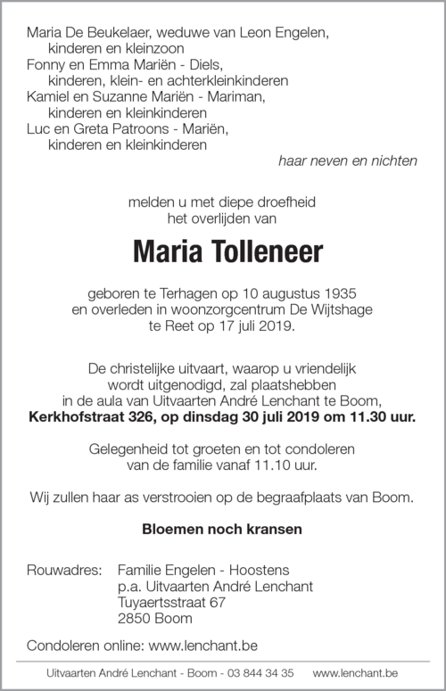 Maria Tolleneer