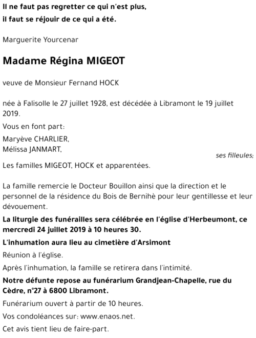 Régina MIGEOT